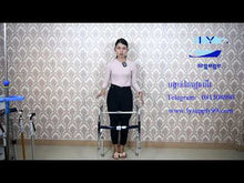Load and play video in Gallery viewer, បង្កាន់ដៃជើង4រៀនដើរ Aluminum Adjustable Walking Aids 4 Legs
